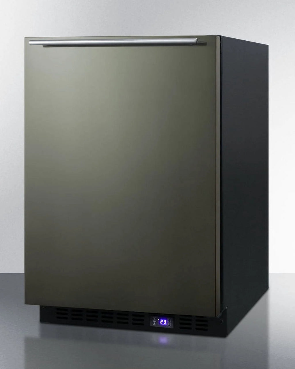 24" Wide Built-In All-Freezer With Icemaker- Black Stainless Steel