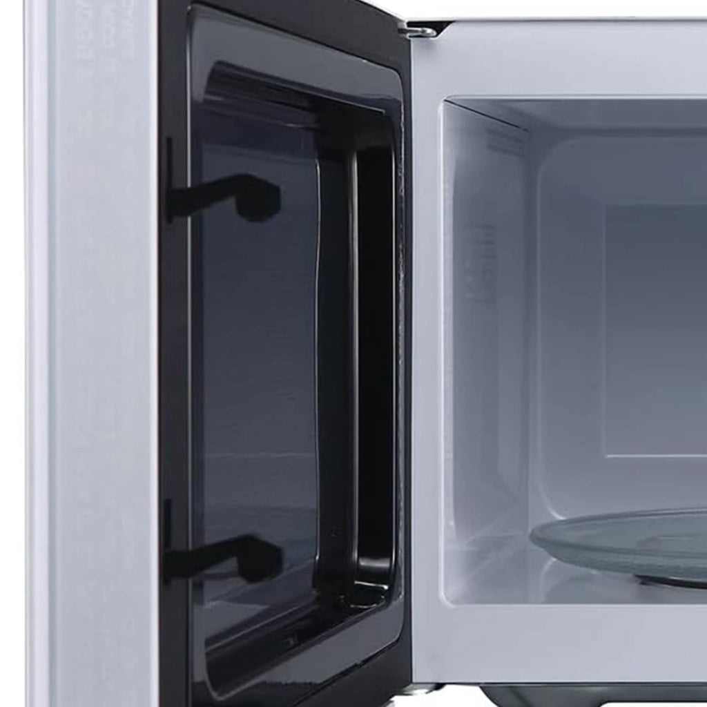 Open Box Magic Chef 0.9 Cubic Feet 900 Watt Stainless Microwave Oven, White