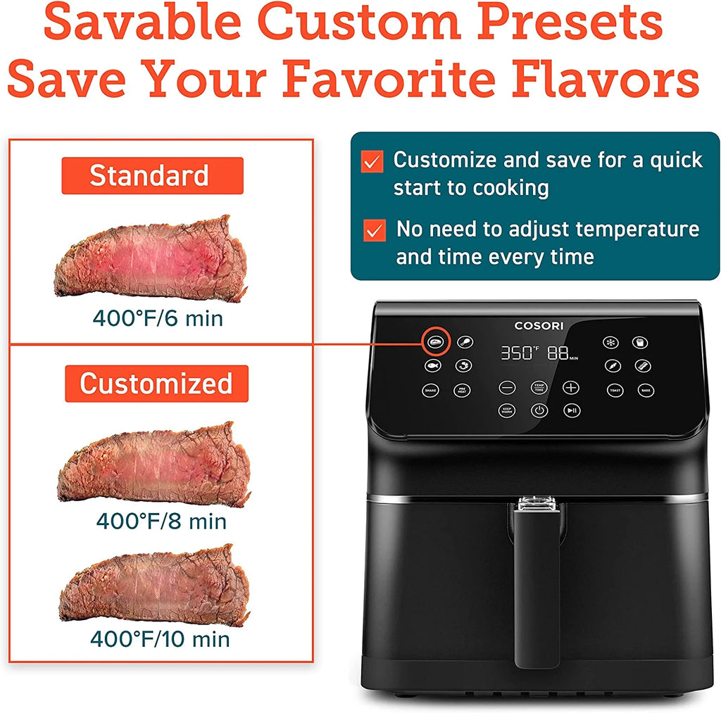 Cosori Air Fryer Oven Combo 5.8 Qt Max Xl Large Cooker