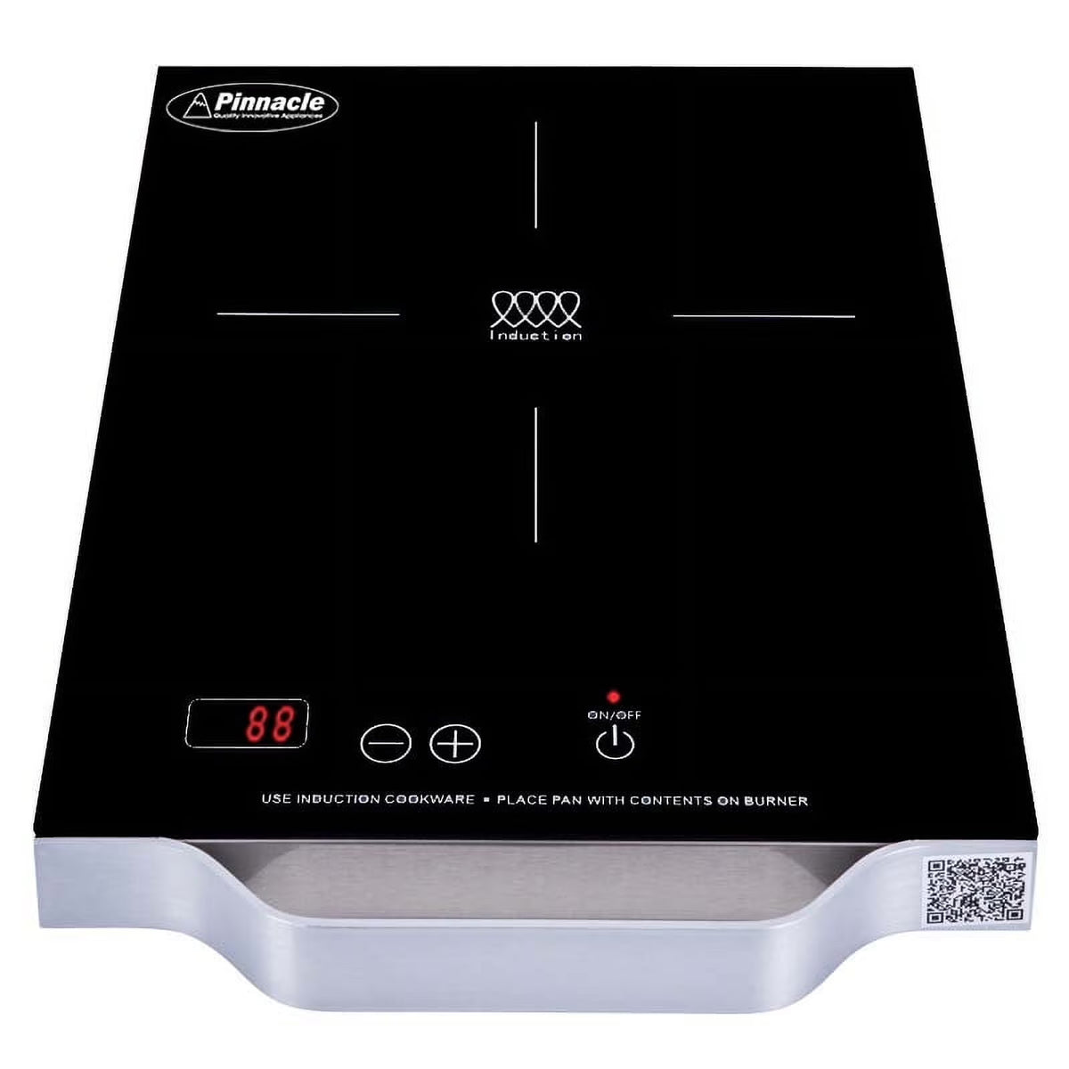 Equator 11inch Portable Single-Burner Induction Cooktop - with Handle in Black