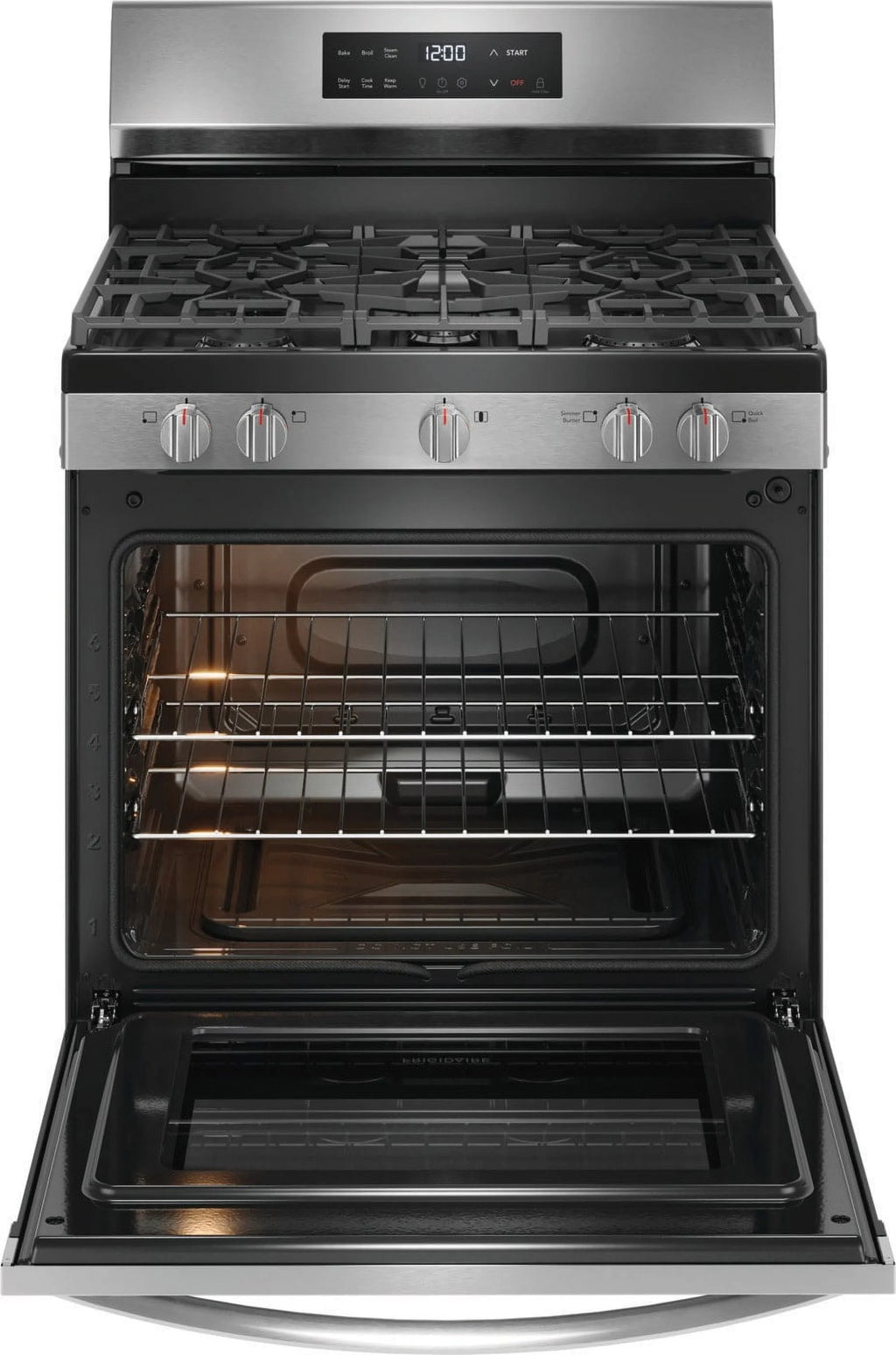 Frigidaire FCRG3062AS 30" Gas Range with Steam Clean, Stainless Steel