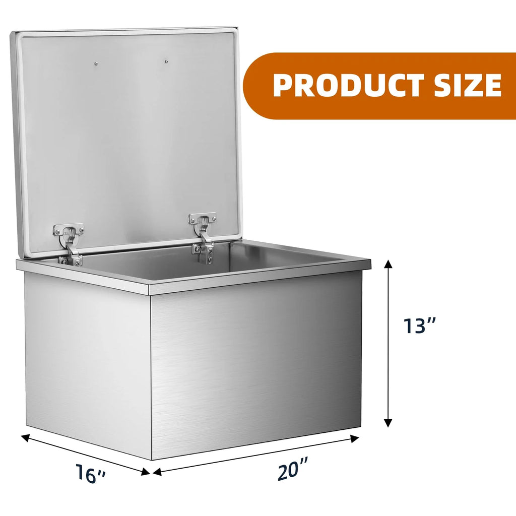 Towallmark Deep Chest Freezer,Mini Upright Small Freezerfor Outdoor Kitchen Patio Ice Bar,Silver