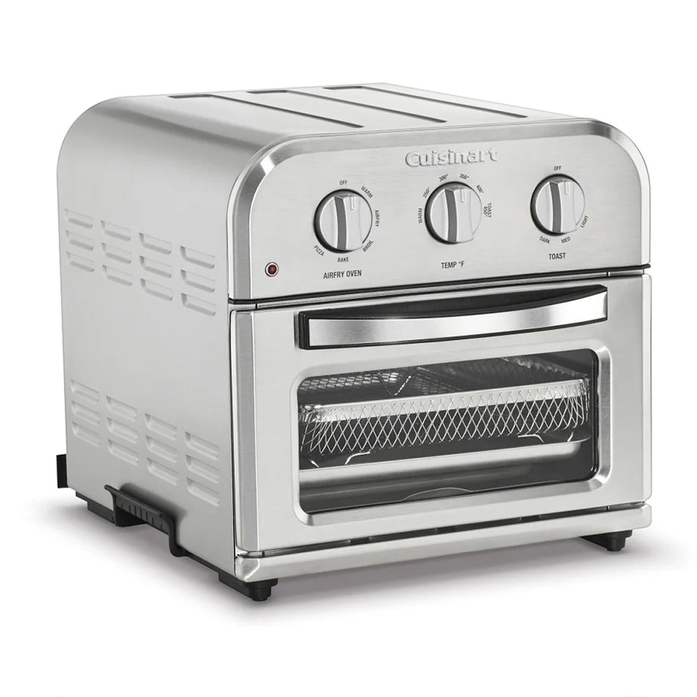 Cuisinart TOA-26 Compact AirFryer/Convection Toaster Oven Stainless Steel Bundle with 2 YR CPS Enhanced Protection Pack
