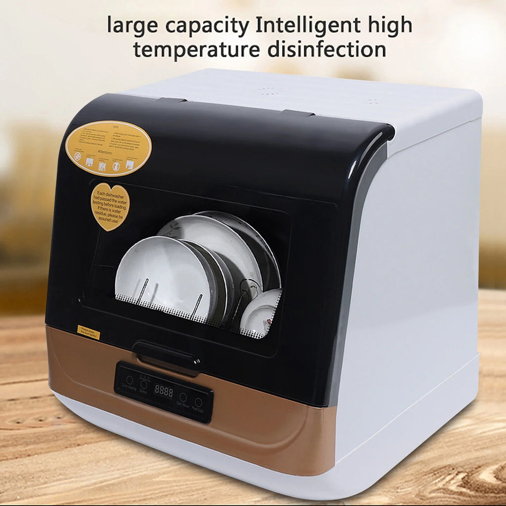 Portable Countertop Dishwasher W/Steam& Air-dry Function, 4 Washing Programs, 360° Streak-free Deep Cleaning for Home Apartments& Rvs (12-20pc Once)