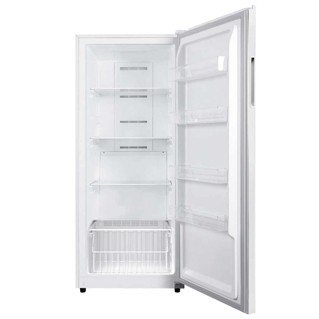 Hamilton Beach 17 cu. ft. Convertible Freezer Refrigerator, Upright Fridge Freezer with Electronic Temperature Control, Energy Efficient White Convertible Fridge - HBFRF1798, White