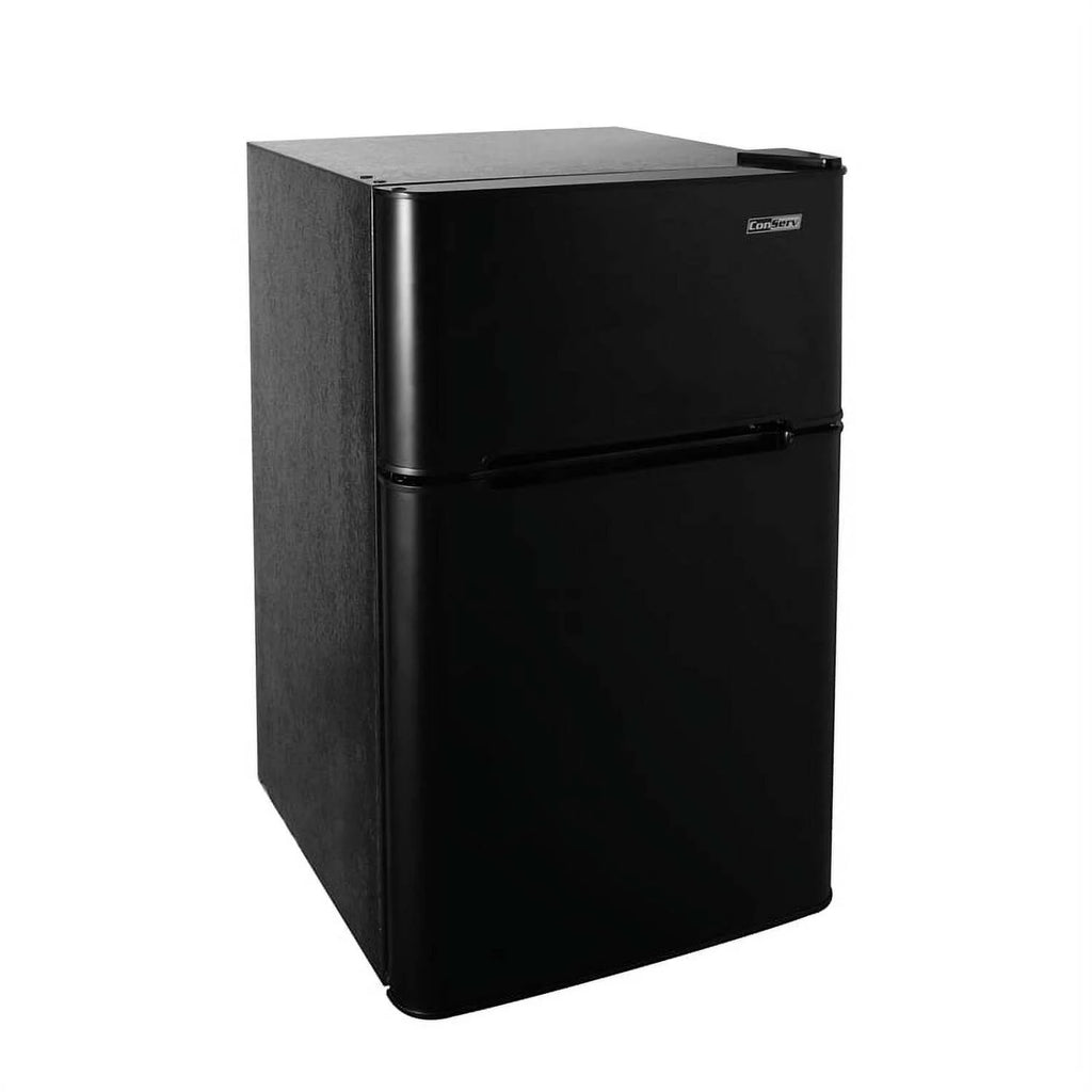 Conserv 19" BLACK Compact 2 Door Mini Refrigerator 3cf Reversible Door 110V