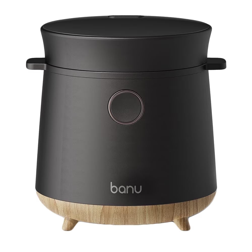 Banu Uniforms in 3-Cup in Multi-Functional Rice Cooker, White, Nonstick Interior