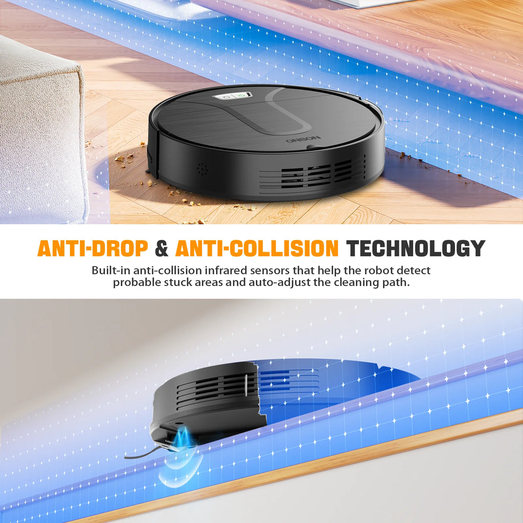 GOOVI By ONSON Robot Vacuum Cleaner, 3500Pa Powerful Suction with App/Wi-Fi/Alexa for Hard Floor