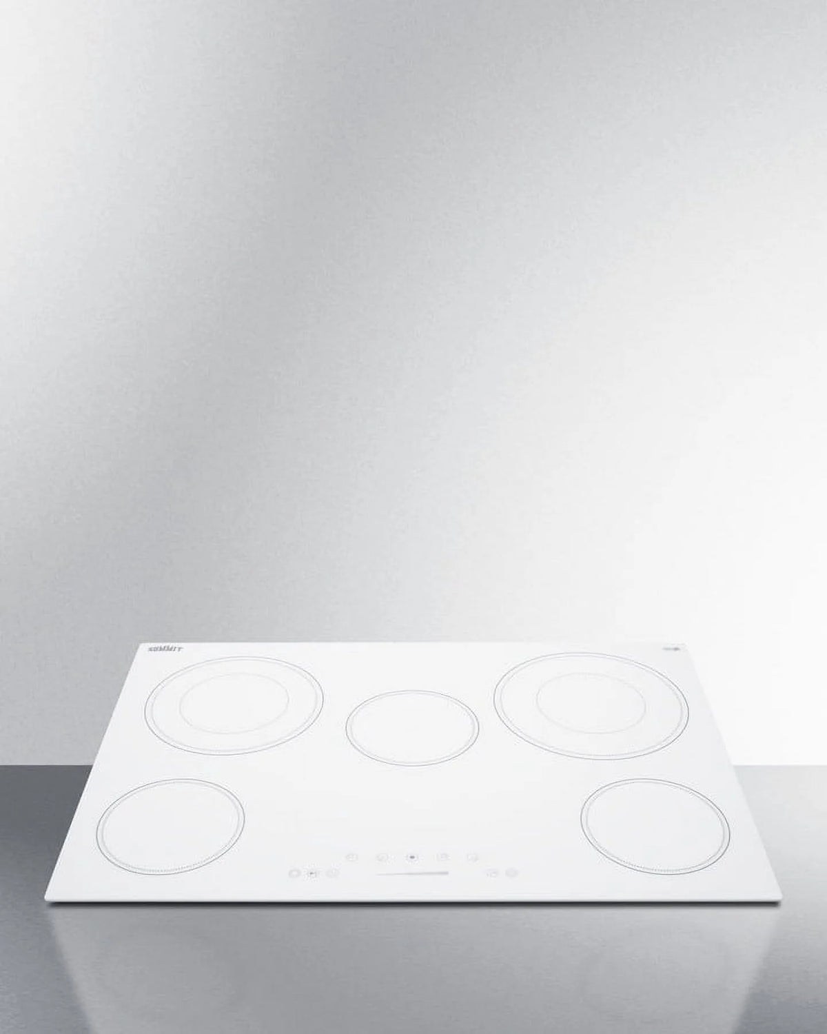 30" Wide 208-240V 5-Burner Radiant Cooktop, White