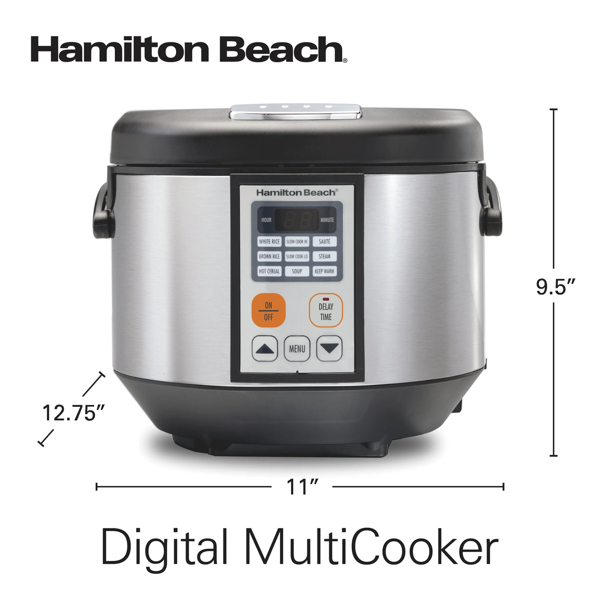 Hamilton Beach Digital MultiCooker, 20 Cup Rice Cooker, Slow Cooker, Steamer Saut��, Hot Cereal, Soup, & More