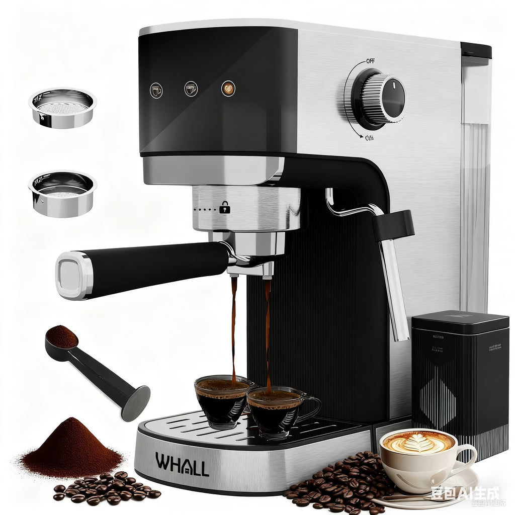 WHALL Touchscreen Espresso Machine 20 Bar��Espresso Coffee Maker with Milk Frother Steam Wand, Stainless Steel Coffee Machine with Removable Water Tank New