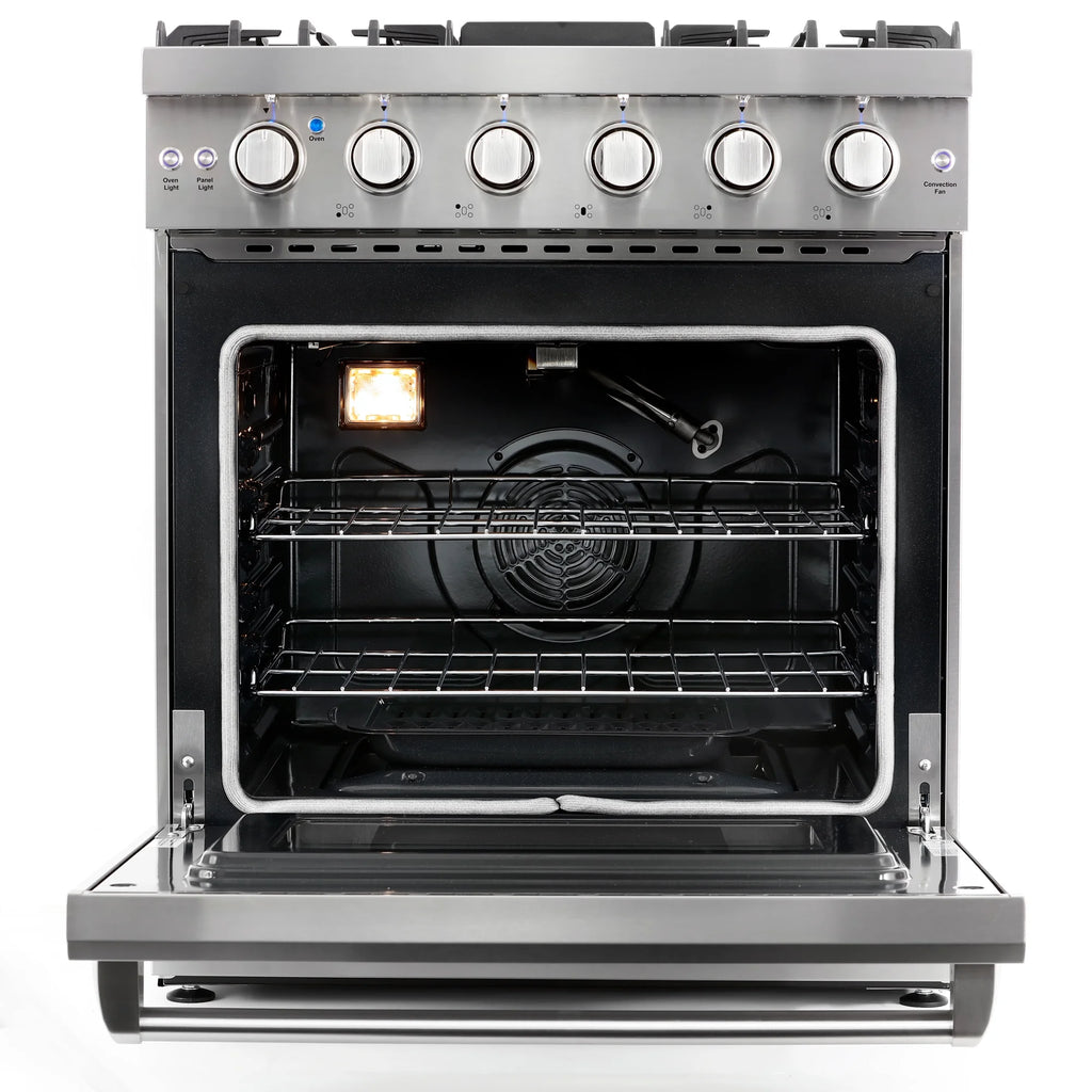 Cosmo 2 Piece Kitchen Appliance Packages with 30" Free Standing Gas Range Kitchen Stove & French Door Refrigerator Kitchen Appliance Bundles