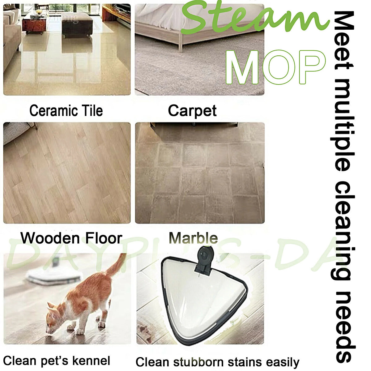 All-in-One 10-in-1 Steam Cleaner for Hardwood Floors, Tiles, Carpets, and Windows