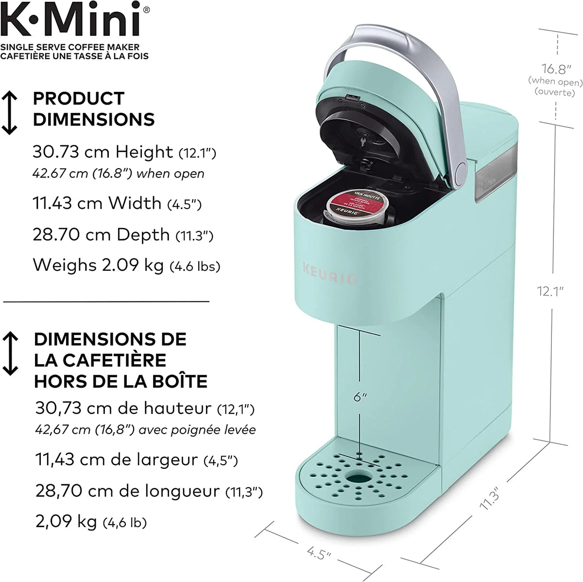 Keurig K-Mini Single Serve K-Cup Pod Coffee Maker - Oasis