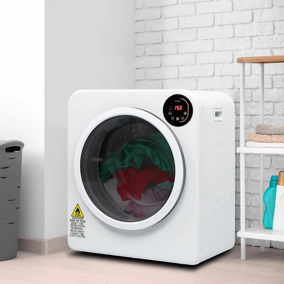 UBesGoo 6 kg 240 V White Electric Compact Clothes Dryer