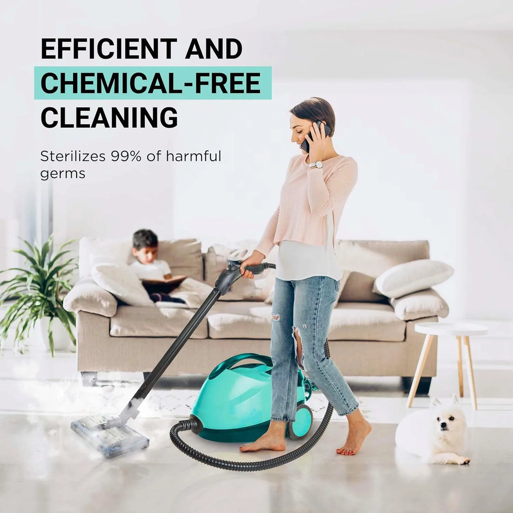 Nozzle, Separate Brushes for Ironing, Nylon, Glass, Carpet, Car, Metal, and Floor. Sleeves and Towel, Measuring Cup (Cyan)