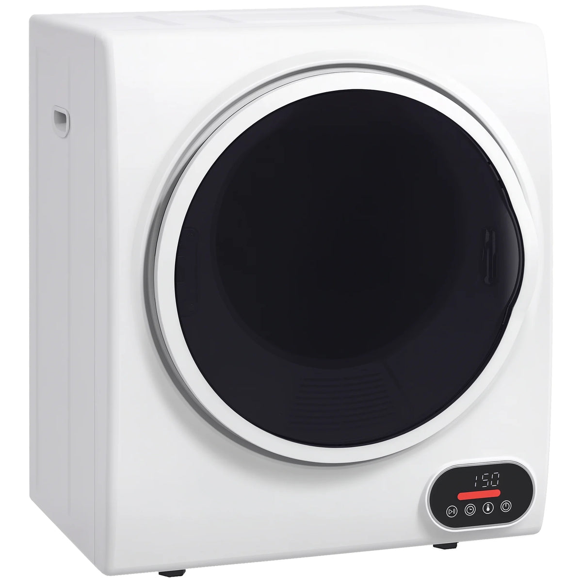 HOMCOM 1.5 cu Ft 120V Charcoal Gray Electric Dryer