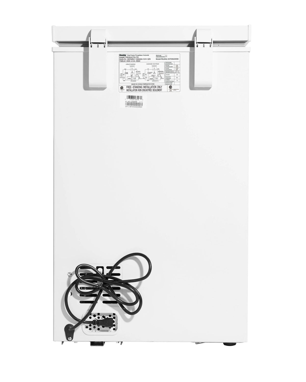Danby Compact Chest Freezer,WH,50.6 lb Weight DCF035A5WDB