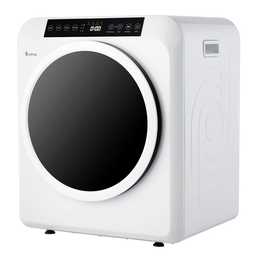 BAYUELSWU 3.5 Cu.Ft Portable Clothes Dryer, 1300W Clothes Dryer with Stainless Steel Tub, Front Load Tumble Laundry Dryer with LCD Touch Panel, 110V Portable Dryer for Laundry, Apartments, Dorms