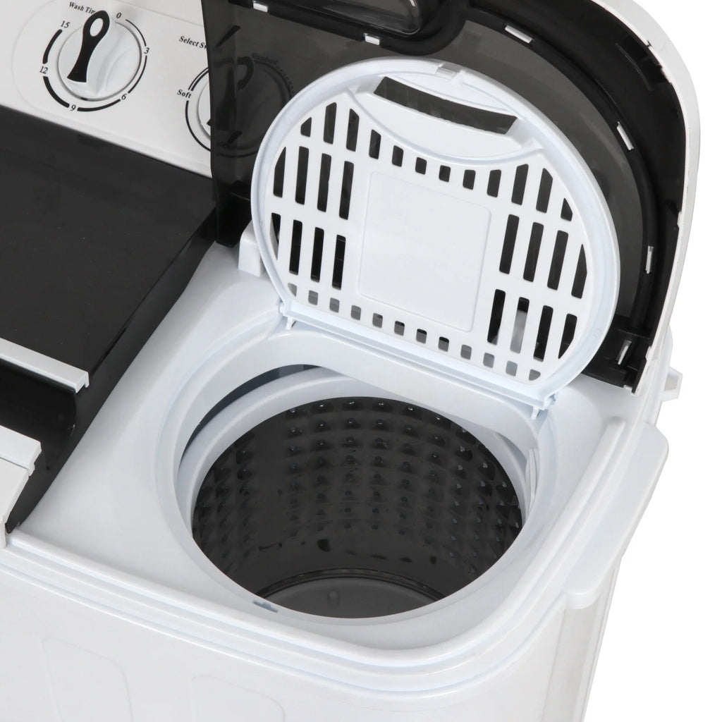 Veado Compact Portable Washer & Dryer Set - All - in - One Mini Washing Machine with Spin Dryer, Energy - Efficient, Space - Saving Design, Ideal for Apartments, Dorms, RVs, White Finish