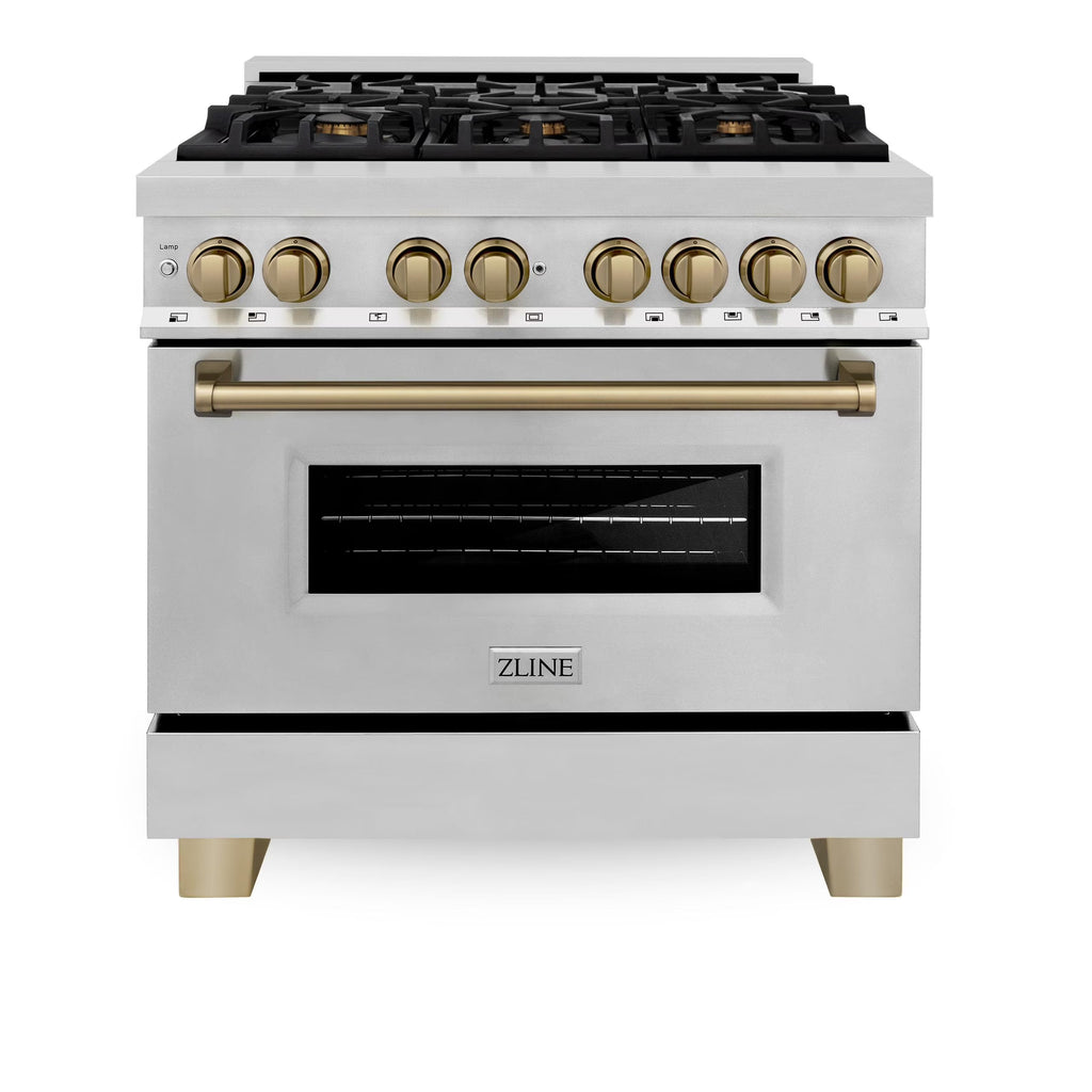 ZLINE KITCHEN AND BATH RAZWM36G professional gas range