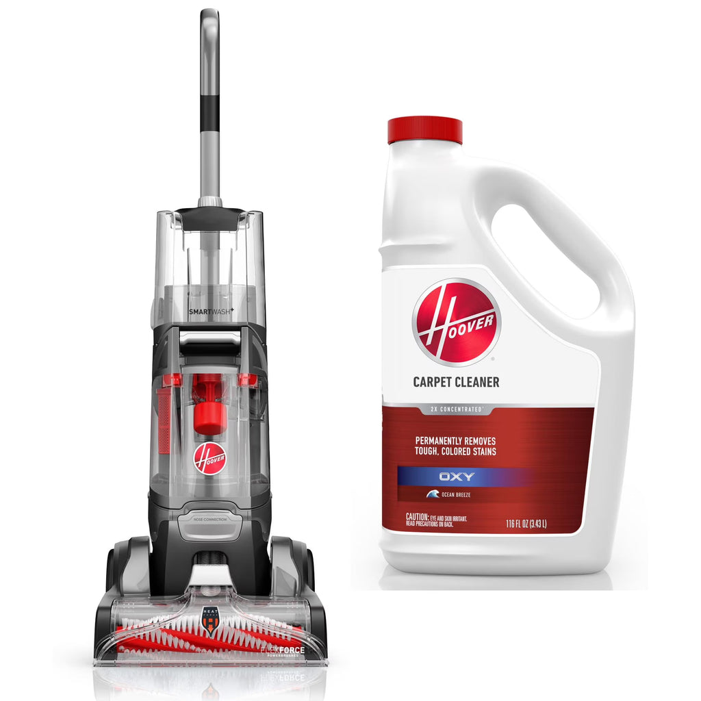 Hoover SmartWash Essentials Automatic Upright Carpet Cleaner Machine, for Carpet & Upholstery, Quick Dry Mode, Upholstery Tool Attachment, FH52110