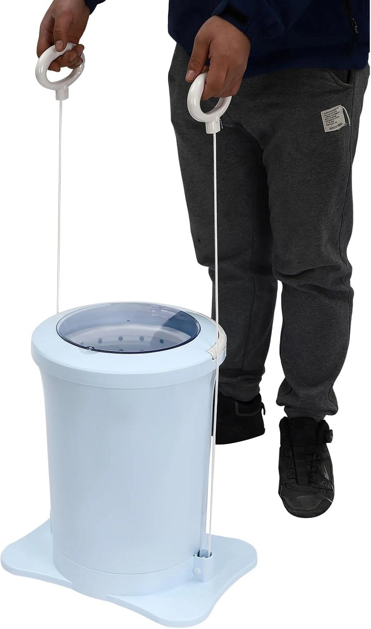Manual Clothes Dryer Spinner, Portable Non electric Manual Clothes Spinner Laundry Dryer Machines for Camping, Traveling, Hotel, RV, Apartment (Apricot)