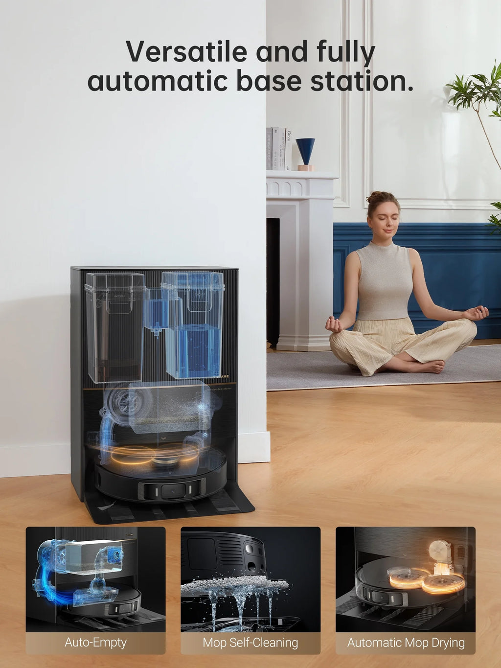 Dreame 2-in-1 Robot Vacuum and Mop, Auto Mop Raising, 7000Pa Suction, Self-Emptying Base, L20 Ultra