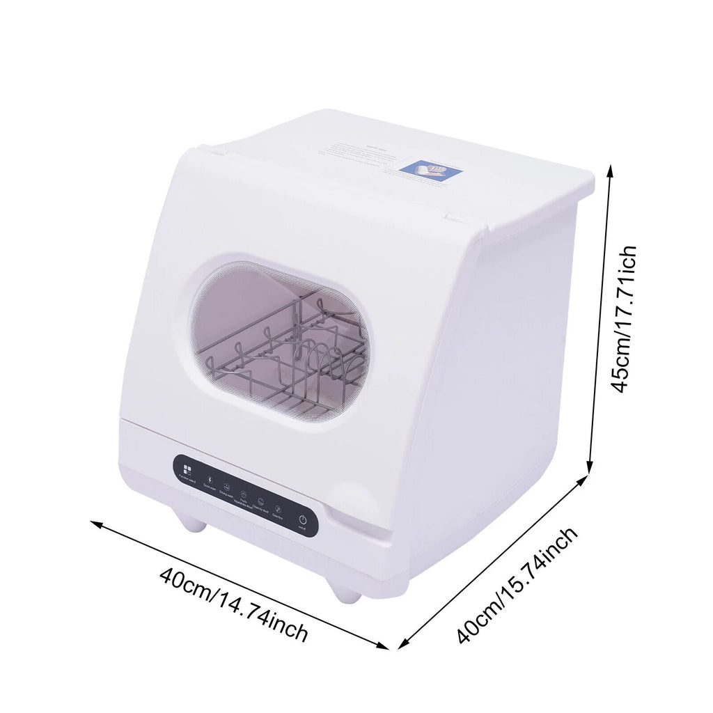 Mkyiongou Compact Countertop Dishwasher with Full Panel Control, 50 dB