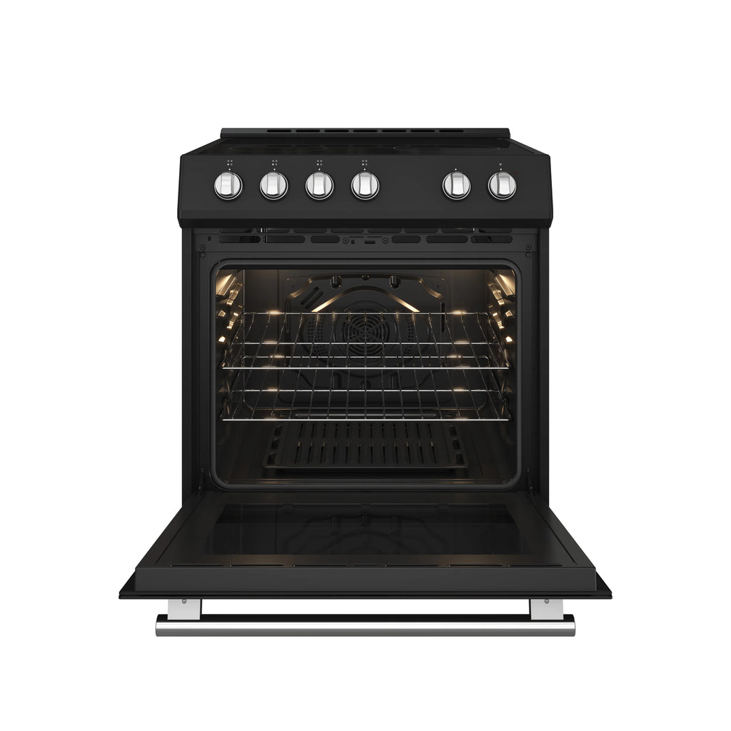 Forno Leonardo Espresso 30-Inch Black Electric Range, True Convection, Energy Efficient