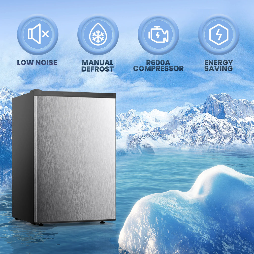 Electactic Upright Freezer, Energy Saving 3.0 Cu.ft Single Door Compact Upright Freezer with Reversible Door(Black)