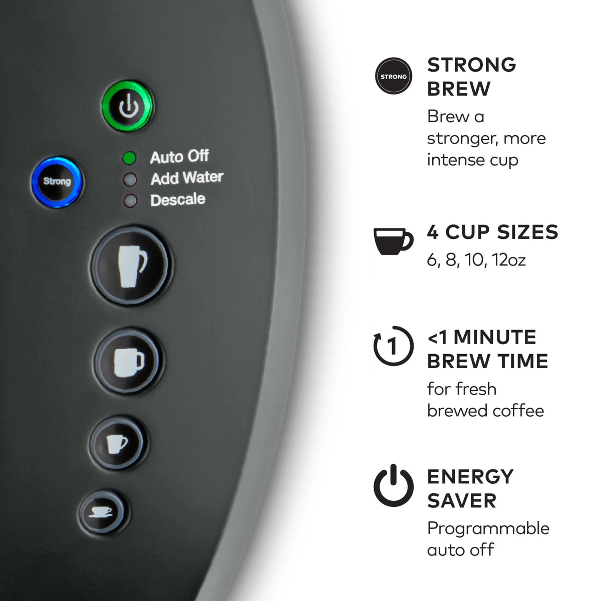Keurig K-Select Single-Serve K-Cup Pod Coffee Maker, Matte White