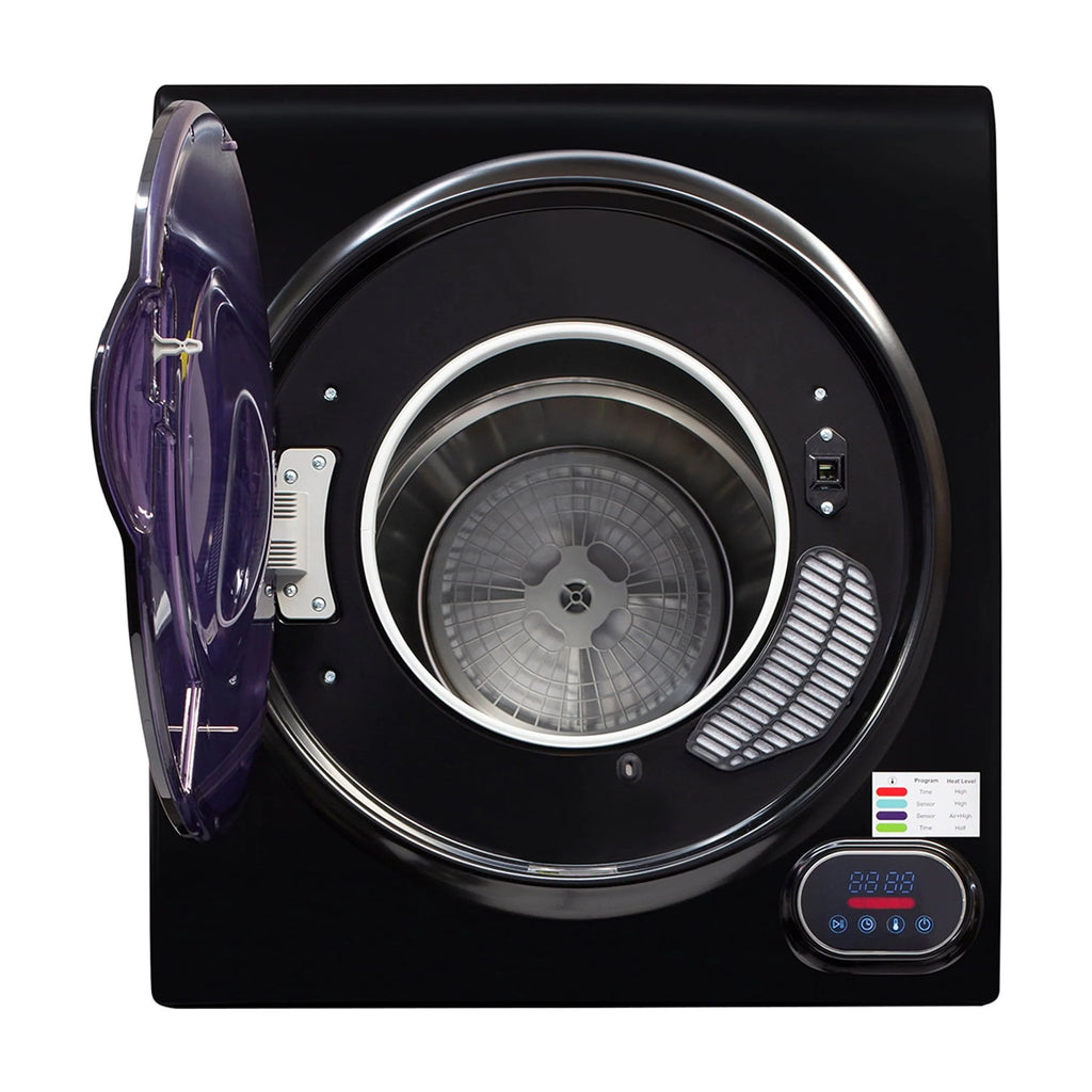 Equator Compact Vented Sensor Dryer 3.5cf/13lbs 110V Bottom digital control , Stainless Steel Drum and Sleek Design