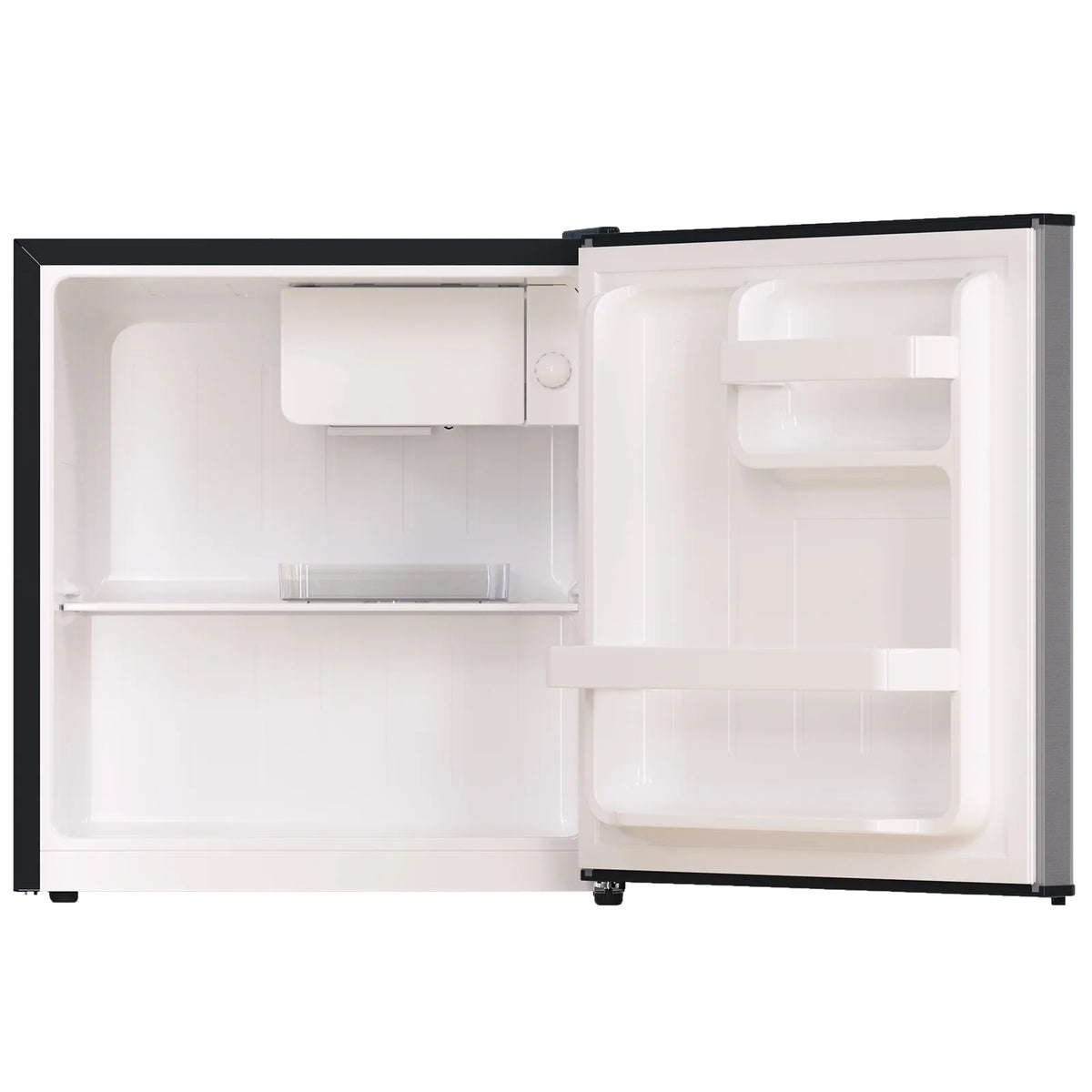 Freezer 1.7 Cu ft Single Door Mini Fridge, grey, New