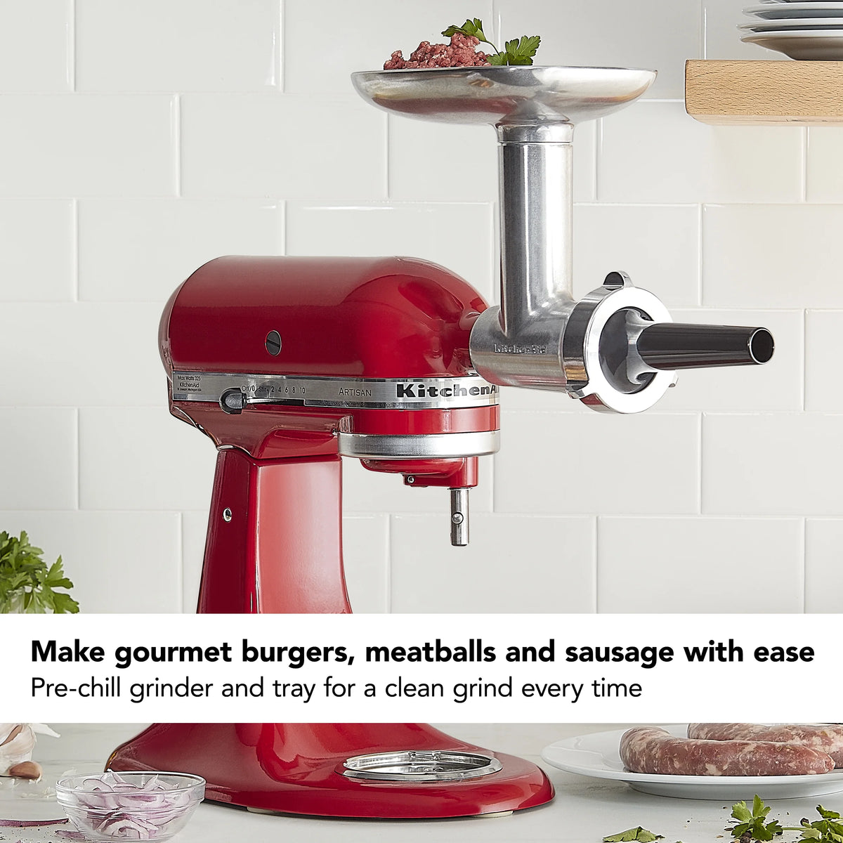 KitchenAid Metal Food Grinder Attachment, KSMMGA