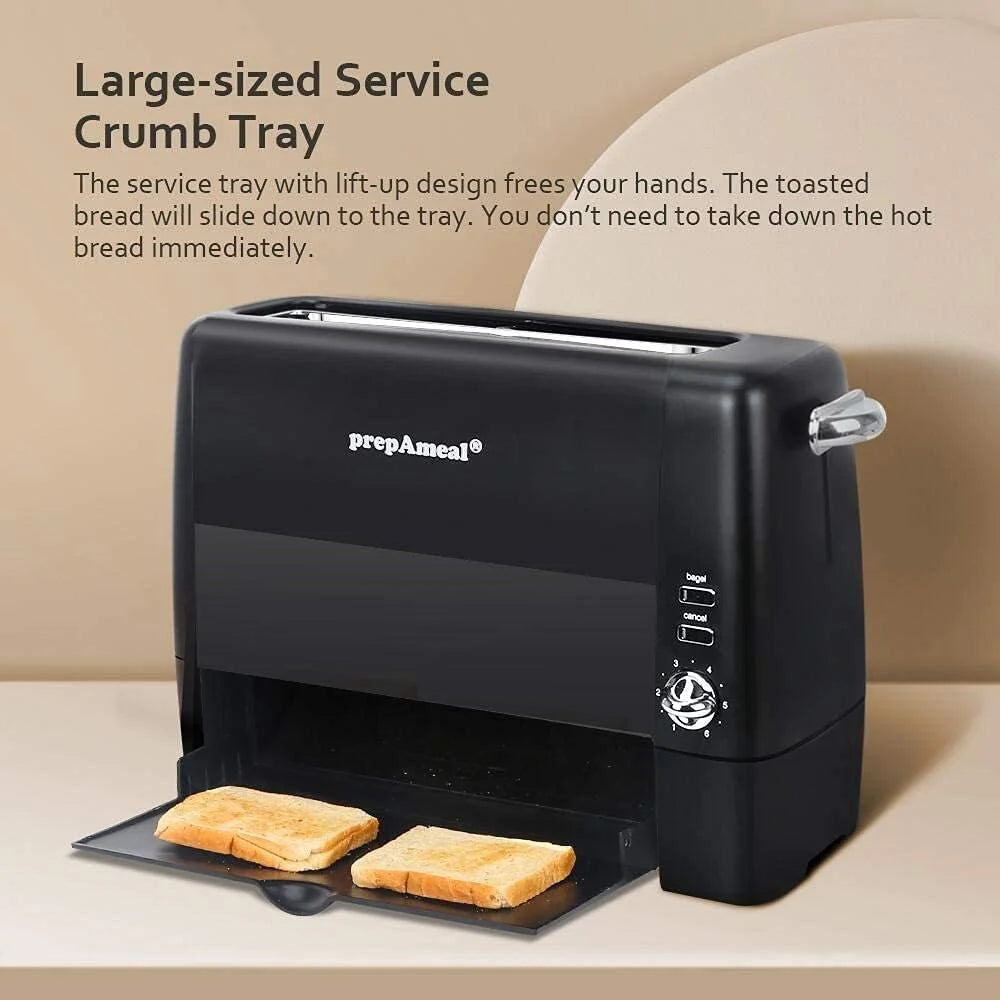 Long Slot Toaster 2 Slice Toaster with 6 Shade Settings, Bagel/Cancel, Extra Wide Slots, Removable Crumb Tray, for Bagels, Waffles, Breads, Puff Pastry, Snacks (2-Slice, Red)