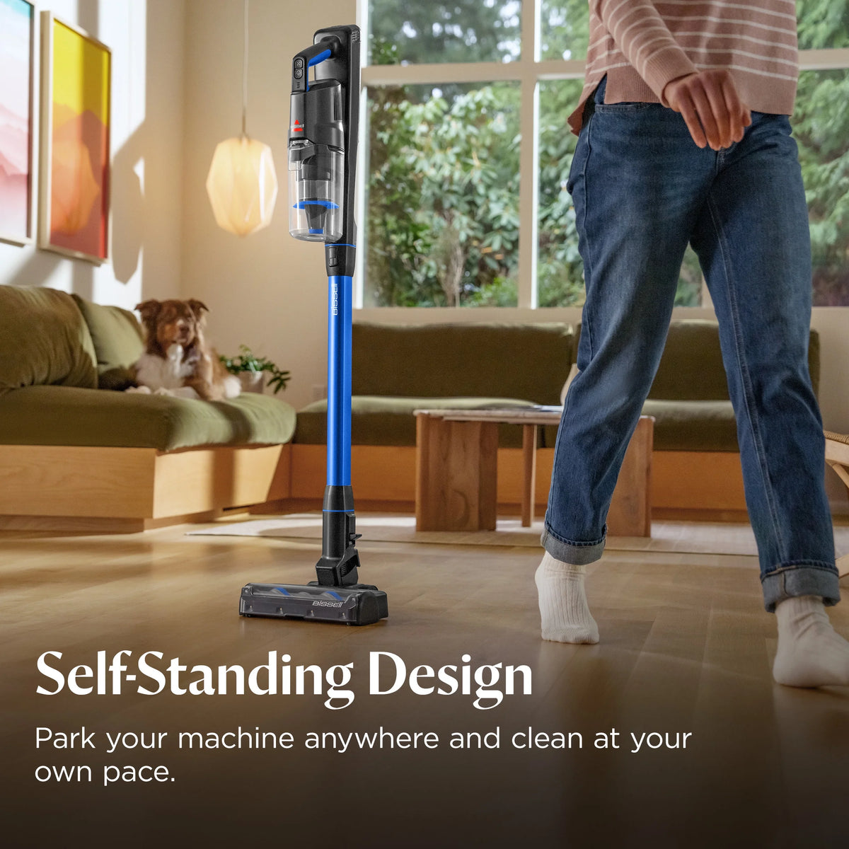 BISSELL PowerClean?? FurFindera?�� 200W Cordless Vacuum w/ 3-in-1 Versatility, Tangle Free Brush Roll, Strong Suction, Removable Battery, 40 Min Runtime, Powered Upholstery Tool, and Furfinder Headlights