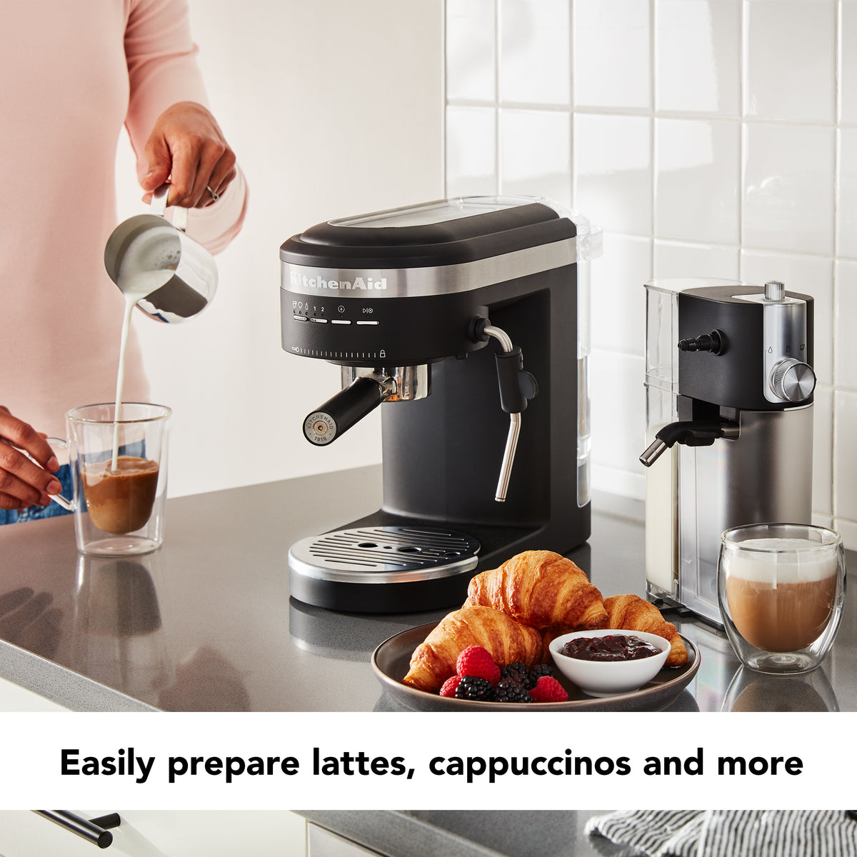KitchenAid Automatic Milk Frother Attachment, Black Matte, KESMK4