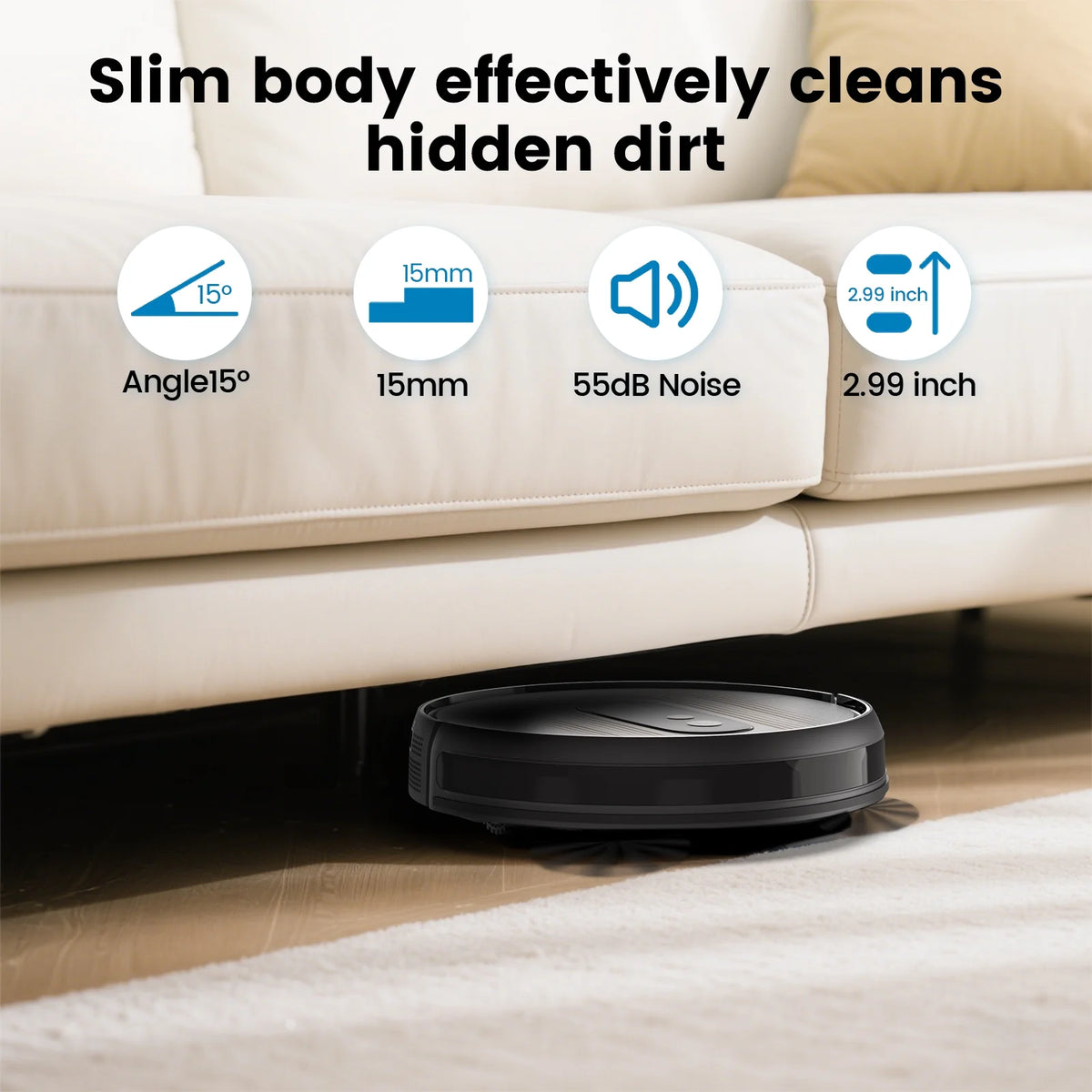 (2025Upgrade) AIRROBO?G50 Robot Vacuum with Home Mapping,2800  Strong power,Wi-fi Connect
