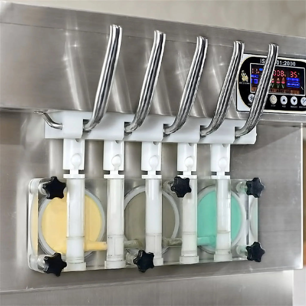 Kolice Commercial 5 Flavors Soft Serve Ice Cream Machine, Ice Cream Maker-5 Different Discharge Nozzles, ETL Certificate
