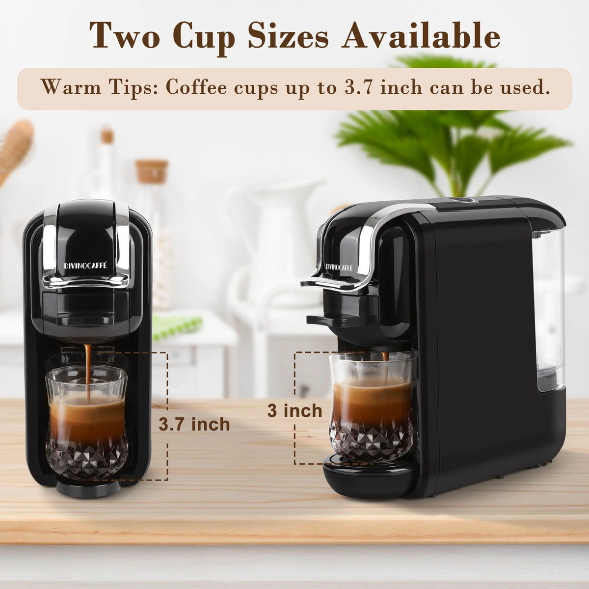 Espresso Maker for Nespresso Capsule, Lavazza Blue Capsule & Coffee Powder, 19 Bar Pump Pressure Makes Authentic Espresso Coffee, Mini Espresso Coffee Machines with Removable Water Tank.