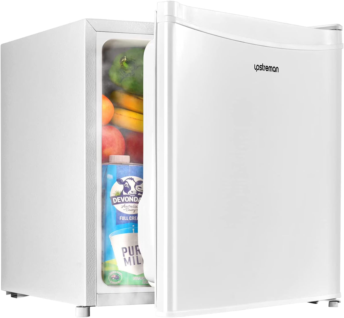 Upstreman 1.7 Cu.ft Mini Fridge with Freezer, Dorm Essentials, Adjustable Thermostat, Energy Saving, Low Noise, Single Door Compact Refrigerator for Dorm, Office, Bedroom, Blue-FR17