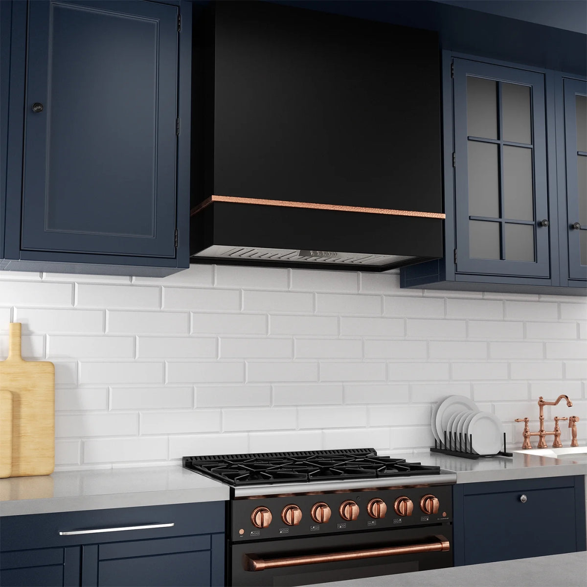 Akicon Range Hood 36 Inch, Ultra Quite Stainless Steel Kitchen Hood, Wall Mount Square Vent Hood with LED Light and Dishwasher-Safe Filters, Hood Vents for Kitchen, 3 Speeds, 600 CFM (AK-HS36HB-SWG)