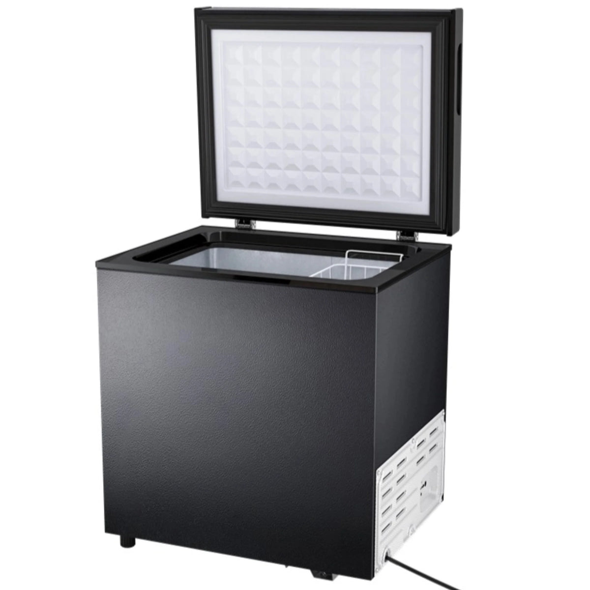 Auseo 2.5 cu. ft. Chest Freezer with 2 baskets Free Standing Top open Door Deep Compact Freezer Suitable for Home/RV/Kitchen/Office-Black