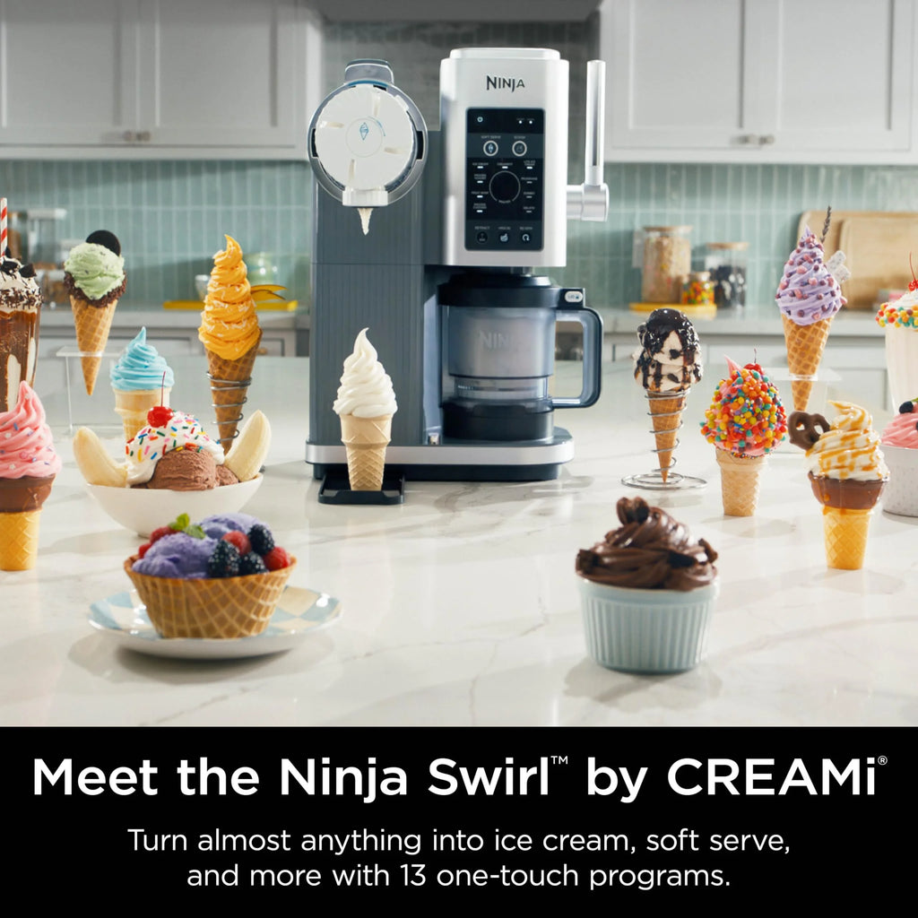 Open Box Ninja Swirl-Creami Soft-Serve Maker - SILVER ONE SIZE