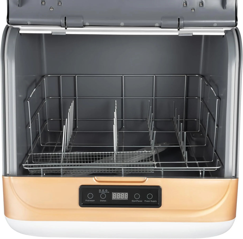 Portable Countertop Dishwasher, Mini Dishwasher, 3 Washing Programs Deep Cleaning With Air Drying, 800W Automatic Dishwashing Machine,Compact Countertop Dish Washer Dishes washing Cleaner Machine