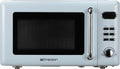 Countertop Microwave Oven with Push Button Control, LED Display, 700W 5 Power Levels, 8 Auto Menus, Glass Turntable and Child Safety Lock, 0.7-inch��Thunderbird Blue