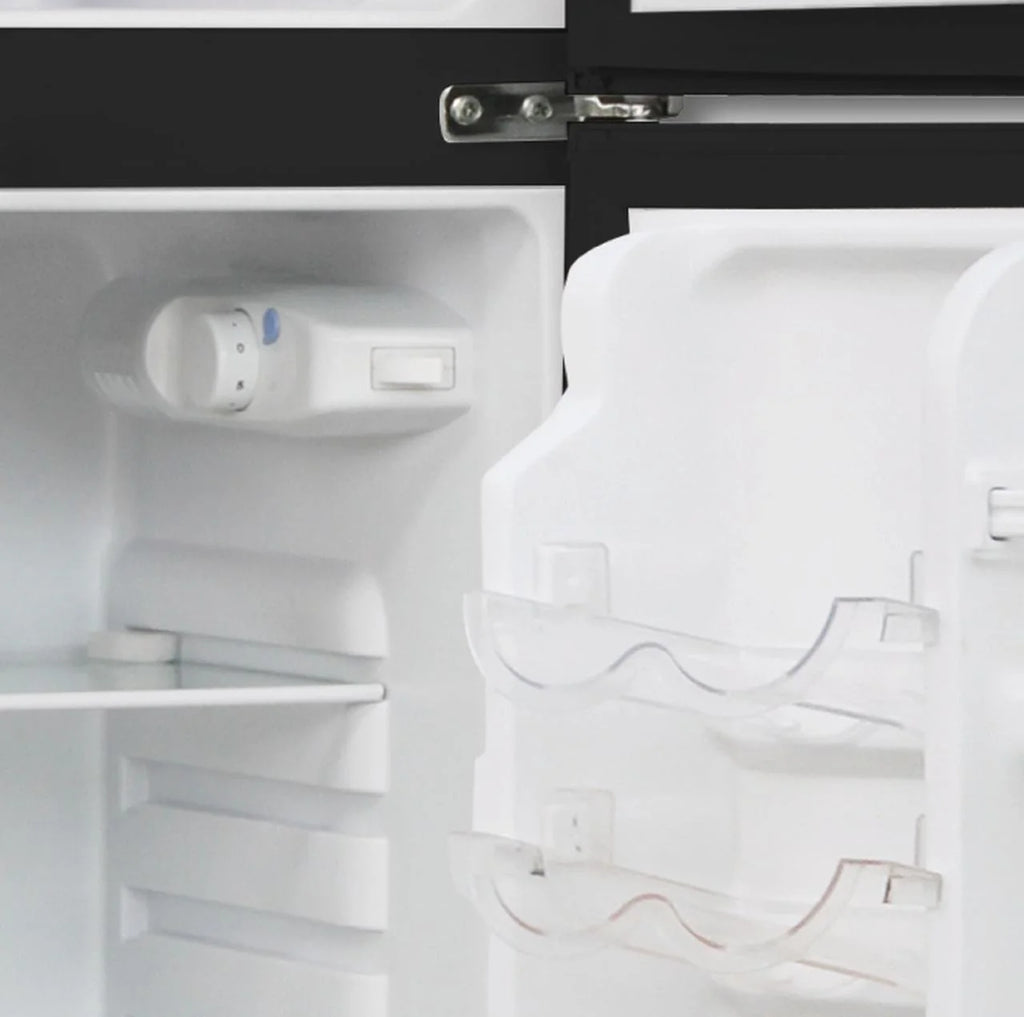 FRIGIDAIRE 4.7 Cu ft Two Door Mini Fridge with Freezer , VCM Stainless Steel