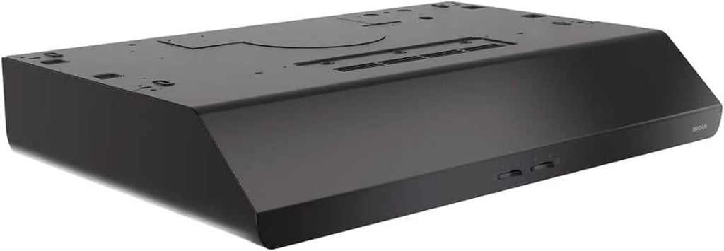 Broan-NuTone BKSH130BL Sahale 30-inch Under-Cabinet Easy Install 4-Way Convertible Range Hood with 2-Speed Exhaust Fan and Light, 300 Max Blower CFM, Black
