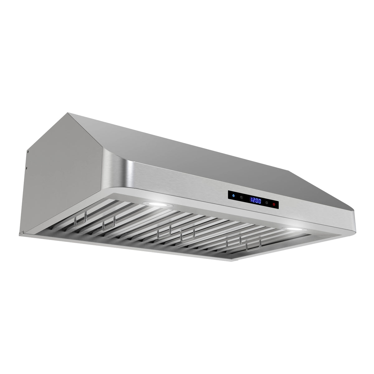 Streamline 30 in. Montecreto Ductless Undermount 406 CFM Range Hood in Brushed Stainless Steel with Baffle Filters, Touchpad Control, LED Lights